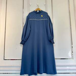 Luisa Dress- Gamis Jumbo LD 130 CM Variasi Payet Mutiara Crinkle Airflow Tebal