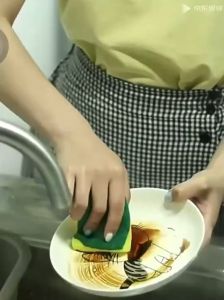 สก๊อตไบร์ทฟองน้ำขัดจานใช้ได้2ด้าน ทำความสะอาดจานแก้ว ขจัดคราบ ทำความสะอาด ฟองน้ำ