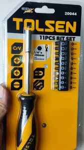 Bộ Tua vít đổi đầu 11 chi tiết Tolsen 20044 đa năng tay cầm chống trượt