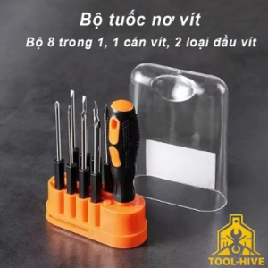 Tool-Hive  Bộ tuốc nơ vít 8 trong 1 đa năng tuốc nơ vít thay đầu sửa chữa điện thoại máy tính đồ gia dụng