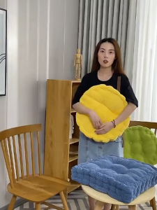 40x40cm Solid Color Chair Cushion Soft Thicken Pad Chair Cushion Tie on Seat Dining Room Corduroy Chair Pad Pillow Seat Office Kitchen Decor