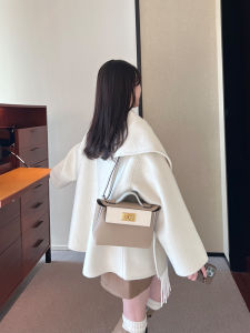 Racechoice Mini Kelly Bag Crossbody Shoulder Bag Leather Womens Purse Satchel Handbag Fashionable Contrast Color Design