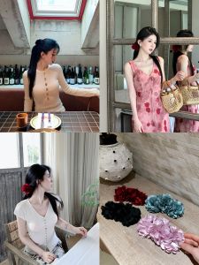 Super Large Banana Hair Clip Styling Tool Easy Dreaming One Word Female Tail Clip Hair Accessories Korean Style Floral Pattern