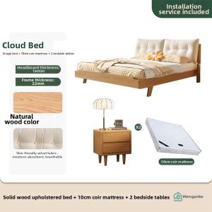 Luxury Modern Minimalist Double Bed Soft Velvet