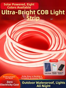 YUANMUXUAN | Solar Waterproof Bright Red LED Outdoor Garden Strip Light