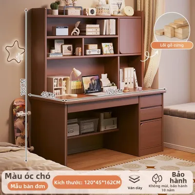 ZHUOHE | Bàn Học Và Viết Có Kệ Sách Tích Hợp Với Hộc Đựng