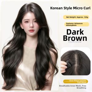 QIAOYIDUO | Ultra-thin Single-piece Volumizing Natural-looking Tangle-free Curly Hair Extension