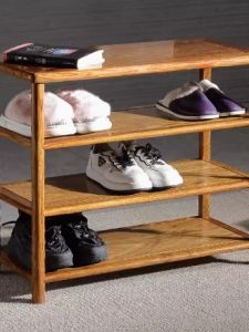Lush age | Multi-layered Chinese Style Red Sandalwood Shoe Rack with Mortise and Tenon Joint