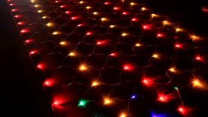 3x2M Solar Net String Lights Outdoor Garden Garland Fairy Lights For Backyard Wedding Party Decoration Lights Hari raya Decoration light