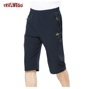 Summer Lightweight Quick Dry Cropped Shorts for Men Casual Outdoor Hiking Moisture Wicking Breathable Walking Shorts
