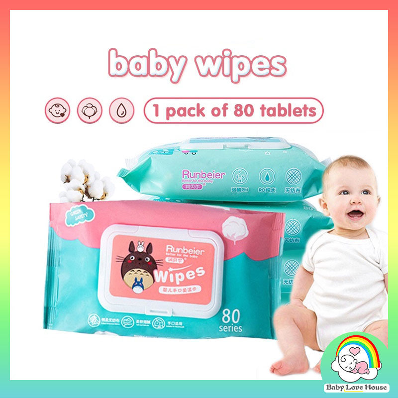 80Series Baby Wipes Wet Tissue for Baby Cleaning Wipes Kitchen Cleaning Wipes Shoes Cleaning Tisu wet tissues Anti Bacterial Alcohol Free Wipe Tisu Basah Bayi濕紙巾