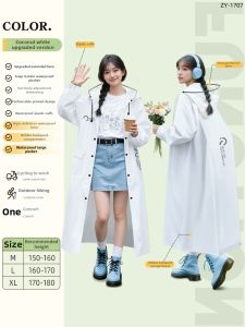 ZHENGYU | Waterproof Long Raincoat for Women Electric Bike Separable Design