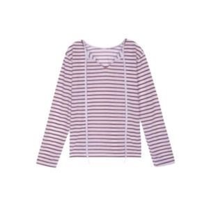 YUEZHONGWEI | Red Striped Ice Silk Long Sleeve Sun Protection T-Shirt Cover Up Women Summer Thin Air Conditioning Shirt Cover Up Top