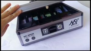 Cash Box With Money Tray Safe Metal Lock Box With Key Money Organizer Safe Security Box