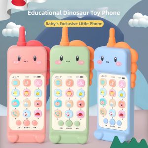 ZHENMIAO | Biteable Baby Dinosaur Shaped Music Toy with Learning Development Benefits Charger Phone