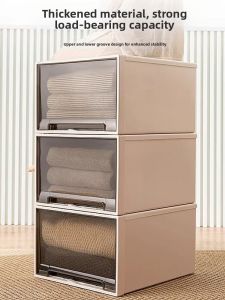TIJU | Drawers Deep Plastic Storage Organizer For Wardrobe