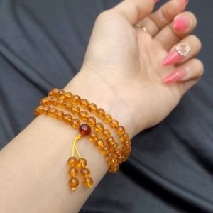 Chuỗi 3v hổ phách hoa Baltic - Phong Thủy TUDO