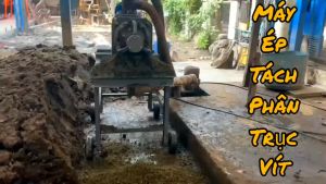 Máy ép tách phân chuồng thành phân khô hữu cơ