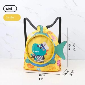Túi Bơi Chống Nước Cho Trẻ Em Túi Đeo Vai Dung Tích Lớn Túi Đeo Vai Ngăn Ướt Khô Ba Lô Túi Đựng Đồ Cho Trẻ Em Đựng Phụ Kiện Hồ Bơi