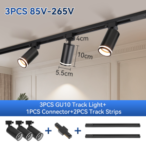 CHENBEN | LED Pendant Light GU10 Ceiling Rail Spotlight Fixture 220V Track Light for Living Room Kitchen Store Tracks Sports Home Tracking
