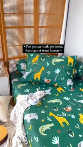 Sprei single 120x200 tinggi 20cm Katun Original - Motif Anak Anti Geser