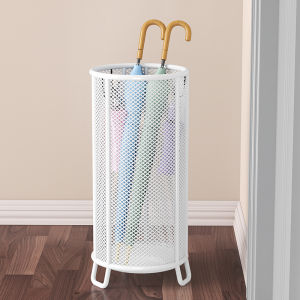 Modern Simplicity Iron Umbrella Stand Home Entrance Storage Rack Bucket Holder Easy Installation No Customization Required