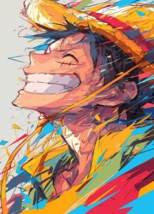 Bandai | DIY 5D Diamond Painting One Piece Luffy Character Set Art Relaxing DIY Craft Holiday & Birthday Gift
