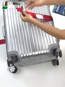 DIY สายรัดกระเป๋า สายรัดกระเป๋าเดินทาง สายคู่รัดกากบาท รัดไขว้ เข็มขัดนิรภัย กระเป๋า สำหรับการล็อค อุปกรณ์สำหรับปรับความยาว