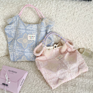 Túi Xách Nữ Mùa Hè Thời Trang Thêu Bướm Dung Tích Lớn Túi Tote Đi Làm Thường Ngày Túi Đeo Vai Đơn Chất Liệu Polyester Mềm