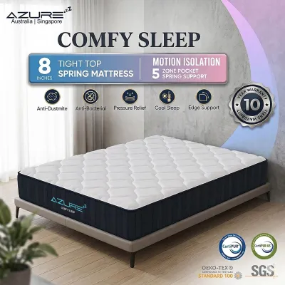 Azure™ Comfy 20cm Pocketed Spring Mattress | Single Super Single Mattress | Queen Mattress | King Mattress
