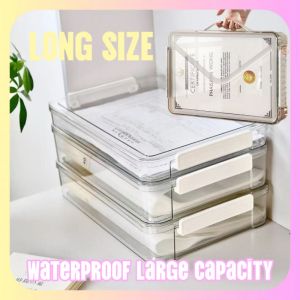 Long File Organizer Folder Document Organizer File Box Paper Organizer With Handle Large Capacity
