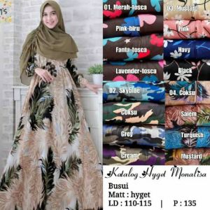 gamis Jumbo Hyget Motif acak terlaris