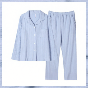 me home wear | Autumn Spring Long Sleeve Cotton Lounge Pajama Set