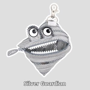 Zipit | Silver Python Cartoon Monster Small Bag