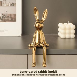 MEIWEISI | Long-Eared Rabbit Sitting Decorative Ornament