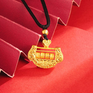 สร้อยคอจี้คำอวยพรที่ดีตัวล็อค Kemstone สร้อยคอดอกไม้ชุบทองสำหรับผู้หญิงของขวัญเครื่องประดับ