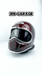 HELM CAKIL KHC MOTIF ORIGINAL FULL FACE LIST CHROME INNER FREE GOGLE+ST+BUFF MASKER