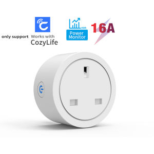 WiFi Smart Socket 16A UK Plug With Energy Monitoring Support CozyLife App Works With Alexa Google Home Voice Control