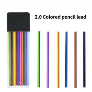 2.0ไส้ดินสอสี12สีดินสออัตโนมัติเปลี่ยนภาพวาดหลัก Graffiti/Hand Ledger ตกแต่ง/ร่างอุปกรณ์