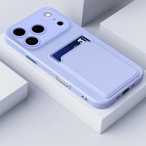 Ốp Điện Thoại iPhone Bằng Silicon Mềm Cao Cấp Có Khe Đựng Thẻ Chống Xước Chống Sốc Chống Trượt Dành Cho Các Dòng Máy Từ 11 Pro Max Đến 17 Air