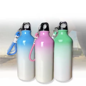 600ml Gradient Sports Jug with Hand Rope Green/Blue/pink for Sublimation Printing (+R)