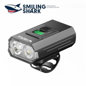 SmilingShark ZX4002 Led riding Light Bike Lights Rechargeable Bicycle Lights Set Super Bright IPX68 Waterproof Bike Lights for Night Riding/Cycling Safety Front and Back Taillight Reflectors Long Battery Life