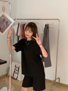 Bộ Đồ Ngủ Cotton Mùa Hè Cho Nữ Metwo Ice Silk Cool Casual Home Set Áo Thun Tay Ngắn Quần Short Bộ Đồ Ngủ Màu Pastel