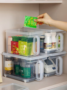 MRUN | Sealed Transparent Plastic Tea Bag Storage Box Large Capacity With Handle