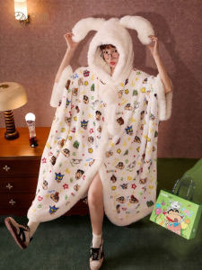 GONGDIE | Heat Retaining Warm Fleece Robe