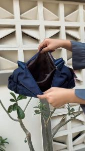 CHIBAO - Tas Selempang Wanita 788-51 Kanvas List Kulit Sling Bag