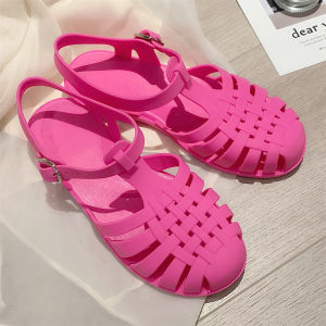 Summer Vintage Fashion Womens Flat Jelly Sandals