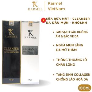 Sữa rửa mặt xóa mụn dưỡng ẩm trắng da thu nhỏ lỗ chân lông 100ml - Cleanser Skin KARMEL (KAMEL) Dành Cho Da Dầu Và Da Khô Công Thức Không Chứa Cồn - Lazada
