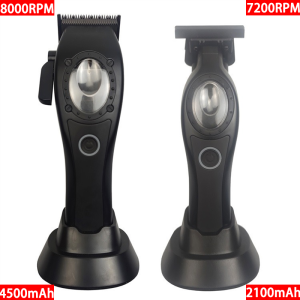Máy Cắt Tóc Chuyên Nghiệp 4500mAh Máy Tỉa Điện Cho Nam 8000 Vòng/phút Lưỡi Dao Phủ DLC Pin Dung Lượng Lớn Để Cắt Tỉa Râu Và Tóc Đầu