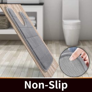 Floor Shower Kitchen Room Doormat Toilet Floor Mat Bathroom Rug Set Memory Foam Soft Foot Mat Absorbent Dry Fast Non-slip